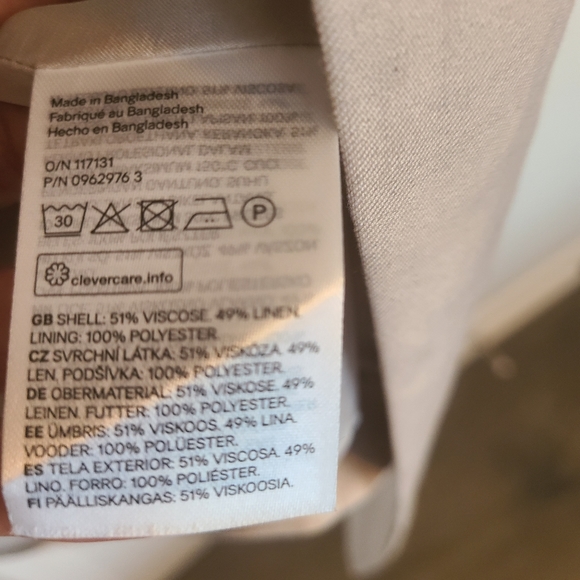 NWT Linen Blend Blazer Dress H&M Size Small - Picture 5 of 5